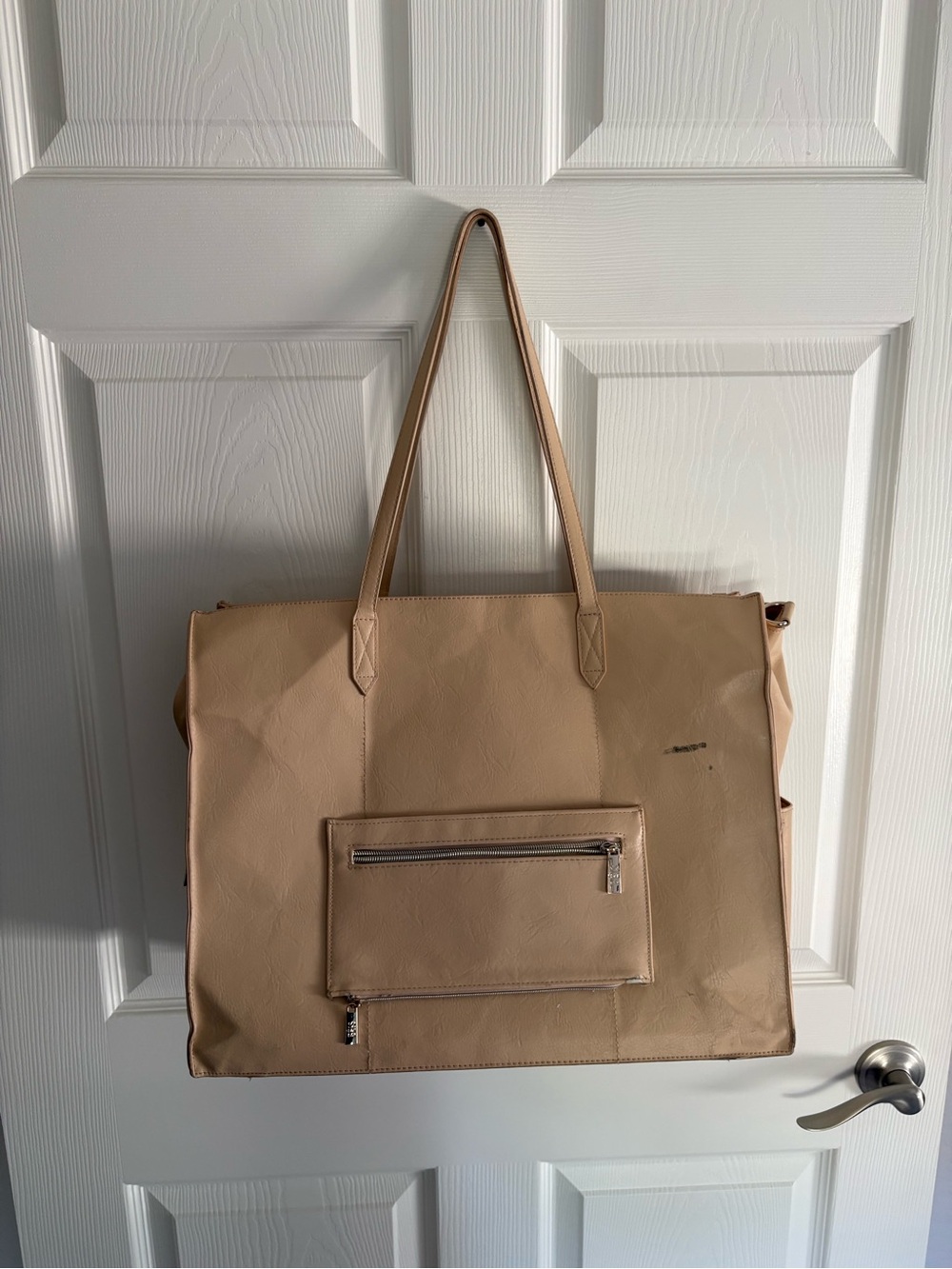 beis beige large work travel bag